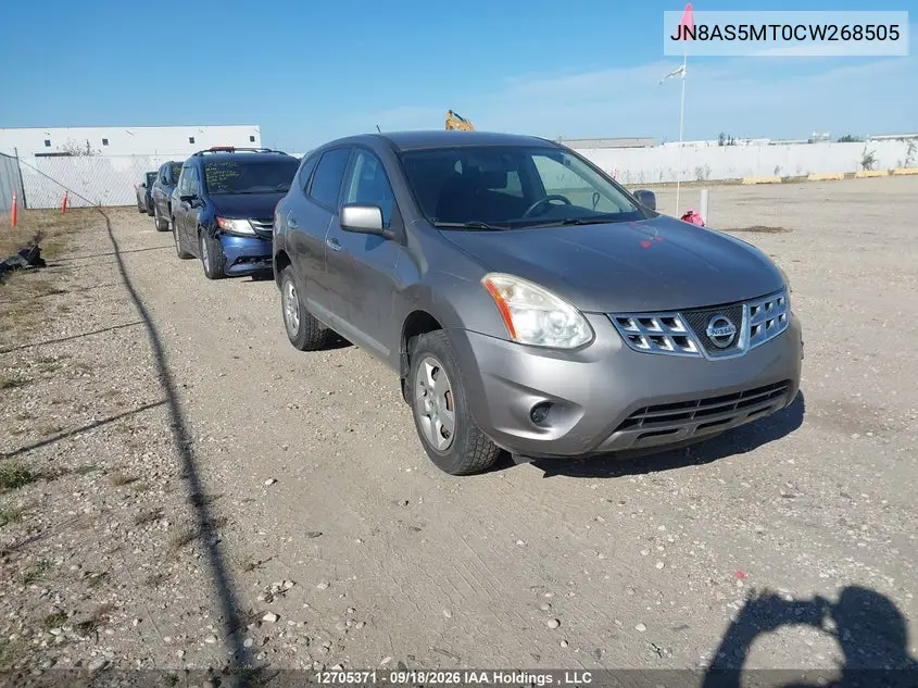 NISSAN ROGUE 2012, VIN JN8AS5MT0CW268505