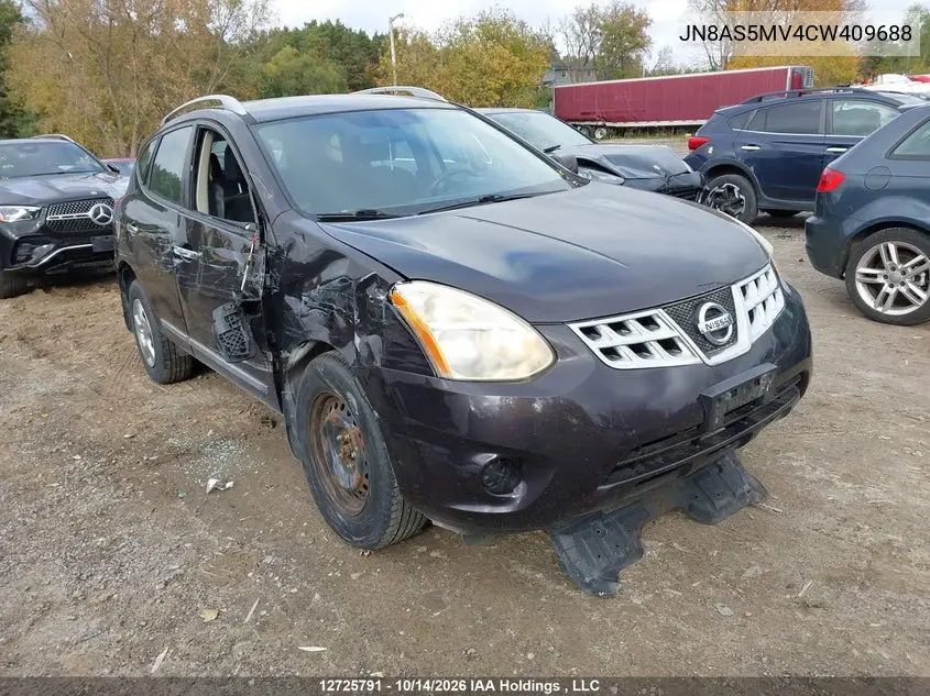 NISSAN ROGUE 2012, VIN JN8AS5MV4CW409688