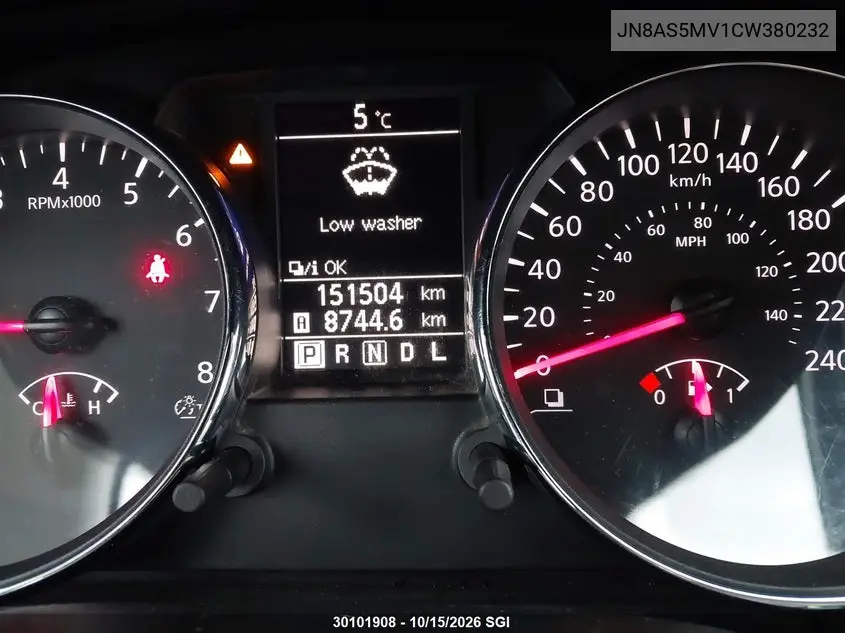 2012 NISSAN ROGUE VIN JN8AS5MV1CW380232 — фото 12