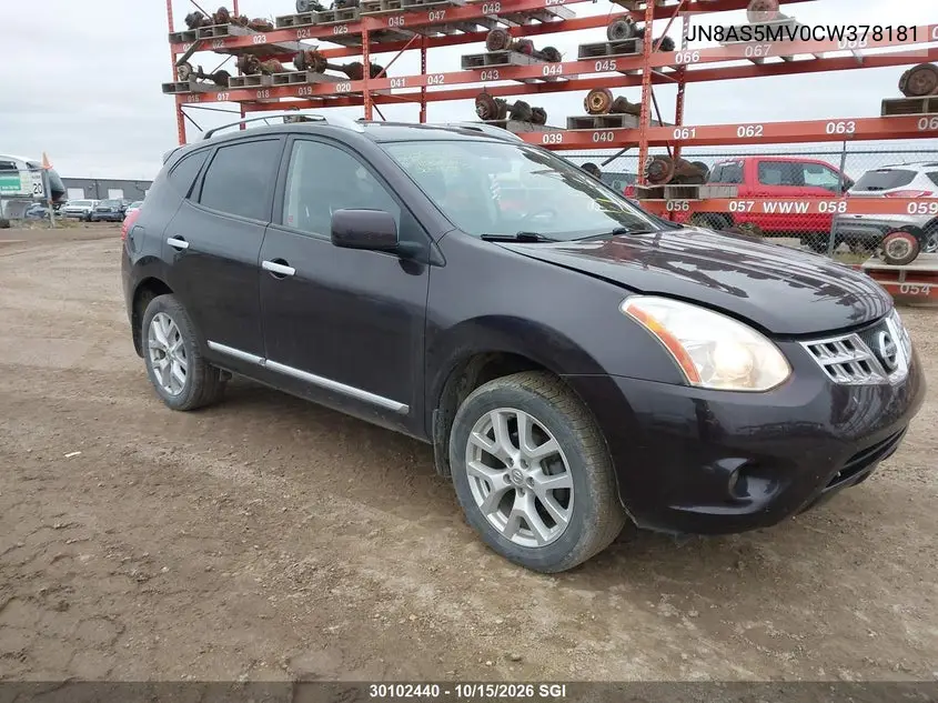 NISSAN ROGUE 2012, VIN JN8AS5MV0CW378181