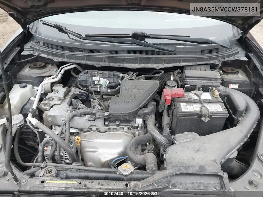 2012 NISSAN ROGUE VIN JN8AS5MV0CW378181 — фото 10