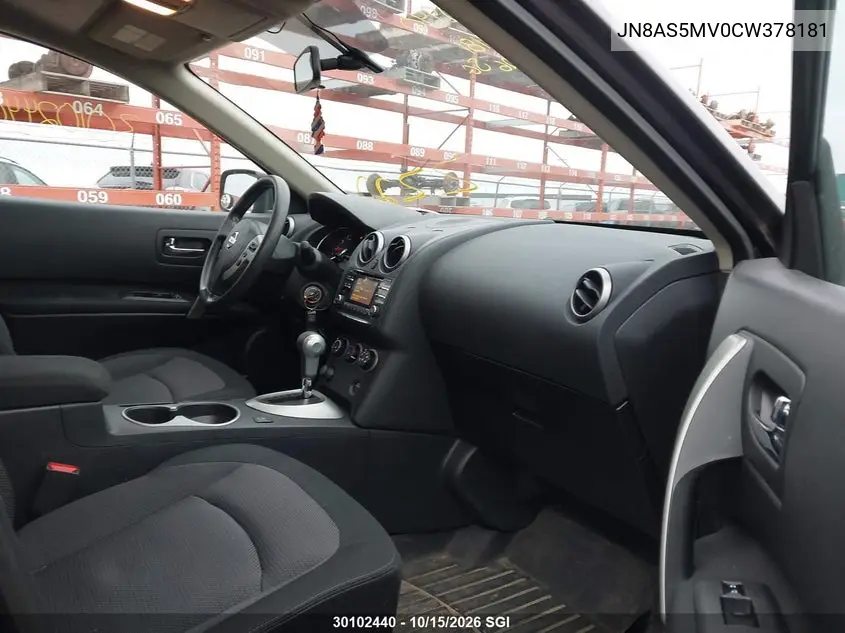 2012 NISSAN ROGUE VIN JN8AS5MV0CW378181 — фото 5