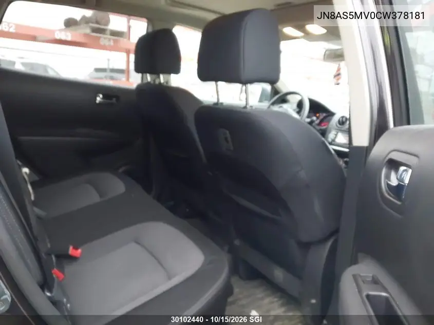 2012 NISSAN ROGUE VIN JN8AS5MV0CW378181 — фото 8