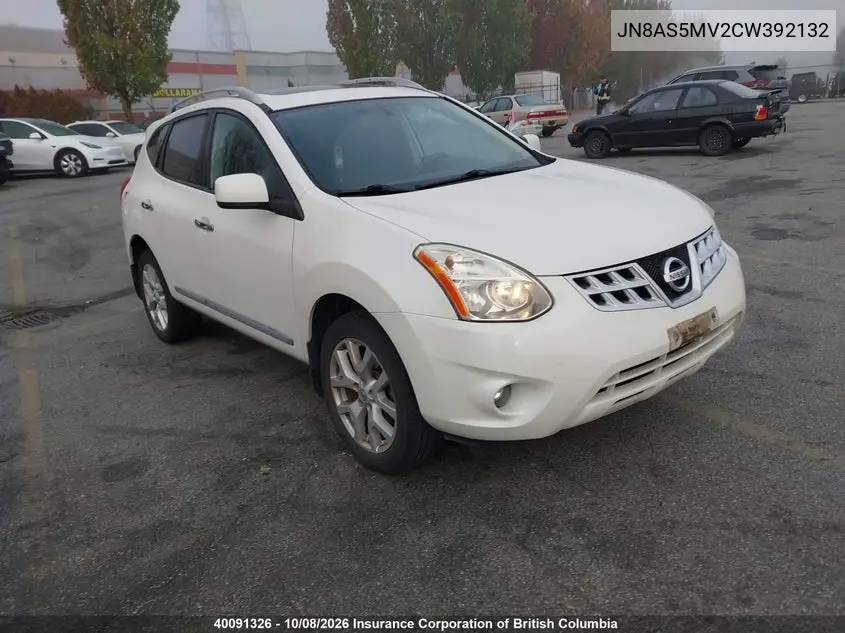 NISSAN ROGUE 2012, VIN JN8AS5MV2CW392132