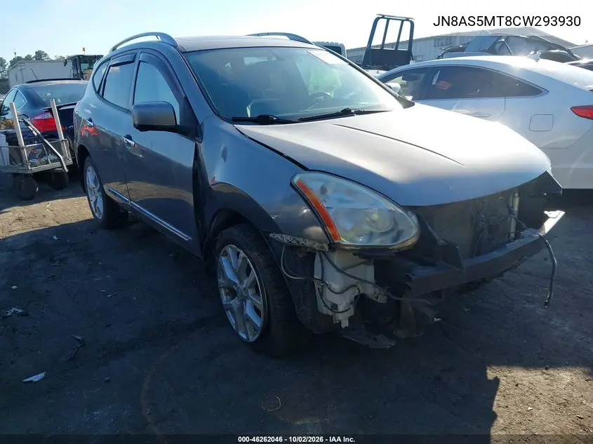 NISSAN ROGUE 2012, VIN JN8AS5MT8CW293930
