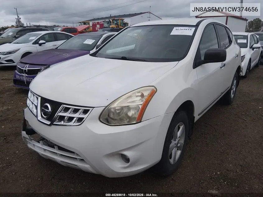 2012 NISSAN ROGUE VIN JN8AS5MV1CW374656 — фото 2