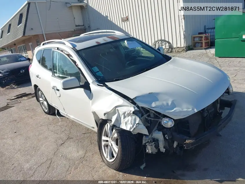 NISSAN ROGUE 2012, VIN JN8AS5MT2CW281871