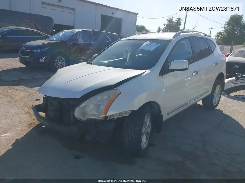 2012 NISSAN ROGUE VIN JN8AS5MT2CW281871 — фото 2