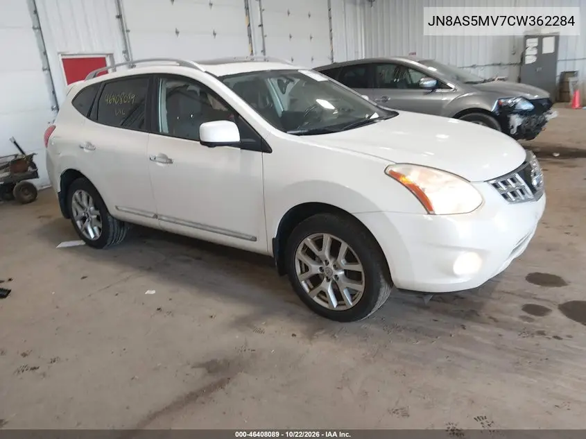 NISSAN ROGUE 2012, VIN JN8AS5MV7CW362284