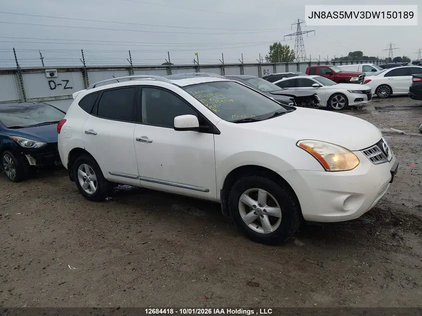 NISSAN ROGUE 2013, VIN JN8AS5MV3DW150189
