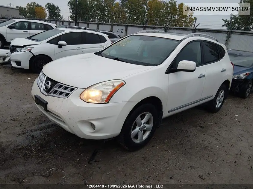 2013 NISSAN ROGUE VIN JN8AS5MV3DW150189 — фото 2