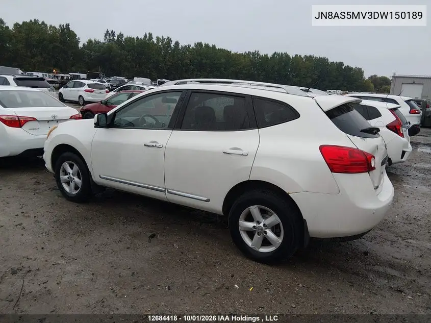 2013 NISSAN ROGUE VIN JN8AS5MV3DW150189 — фото 3