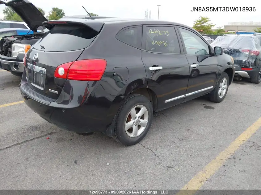 2013 NISSAN ROGUE VIN JN8AS5MT3DW018936 — фото 4