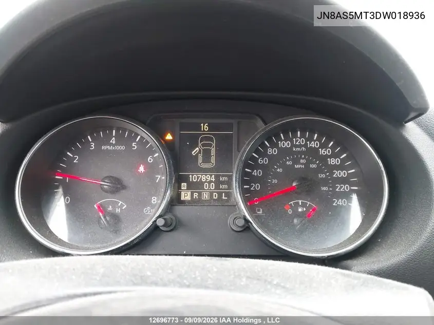 2013 NISSAN ROGUE VIN JN8AS5MT3DW018936 — фото 7
