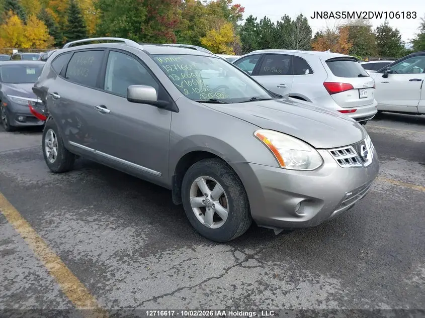 NISSAN ROGUE 2013, VIN JN8AS5MV2DW106183