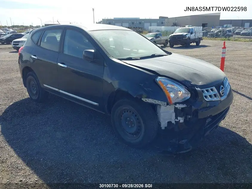 NISSAN ROGUE 2013, VIN JN8AS5MT7DW022598