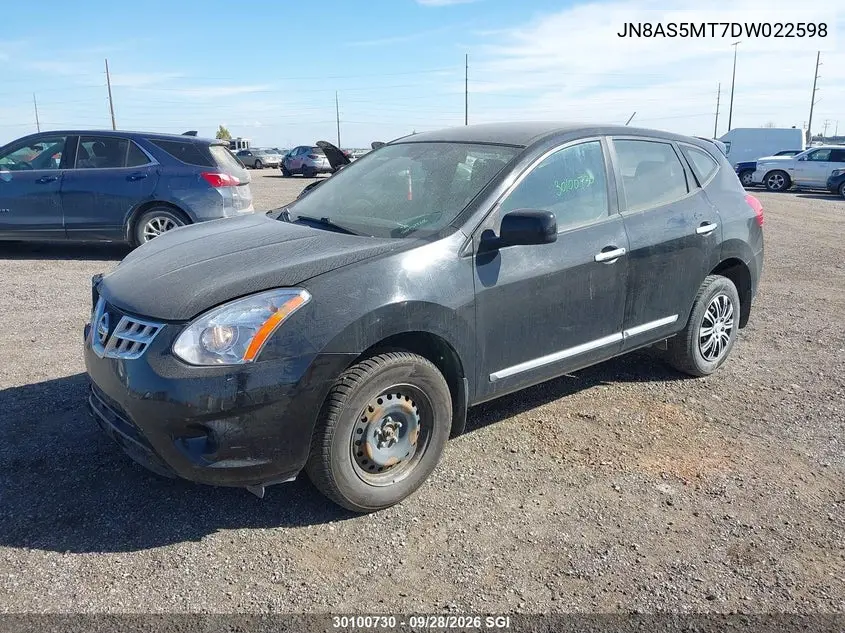 2013 NISSAN ROGUE VIN JN8AS5MT7DW022598 — фото 2