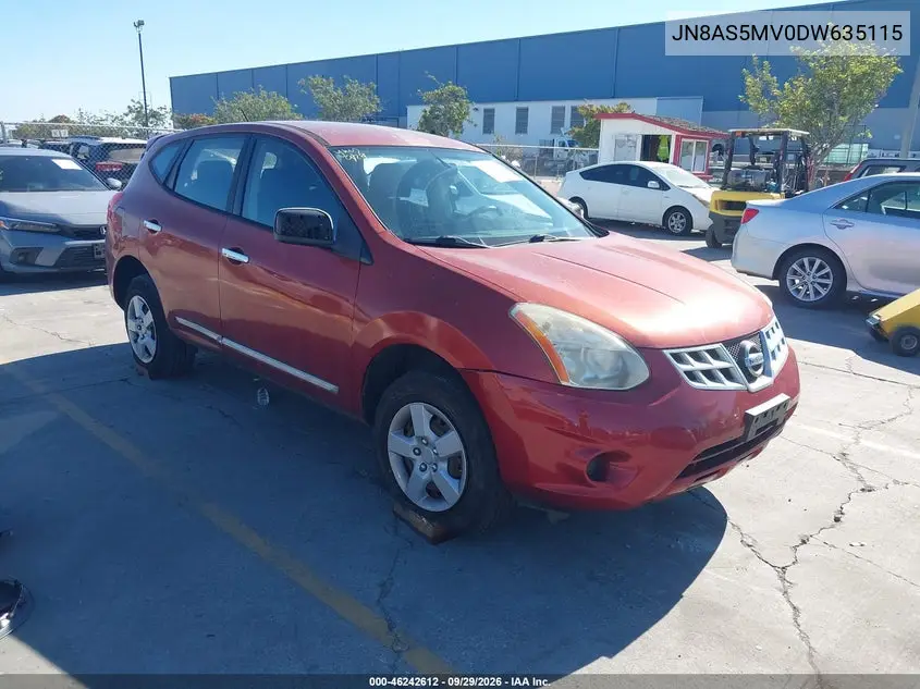 NISSAN ROGUE 2013, VIN JN8AS5MV0DW635115