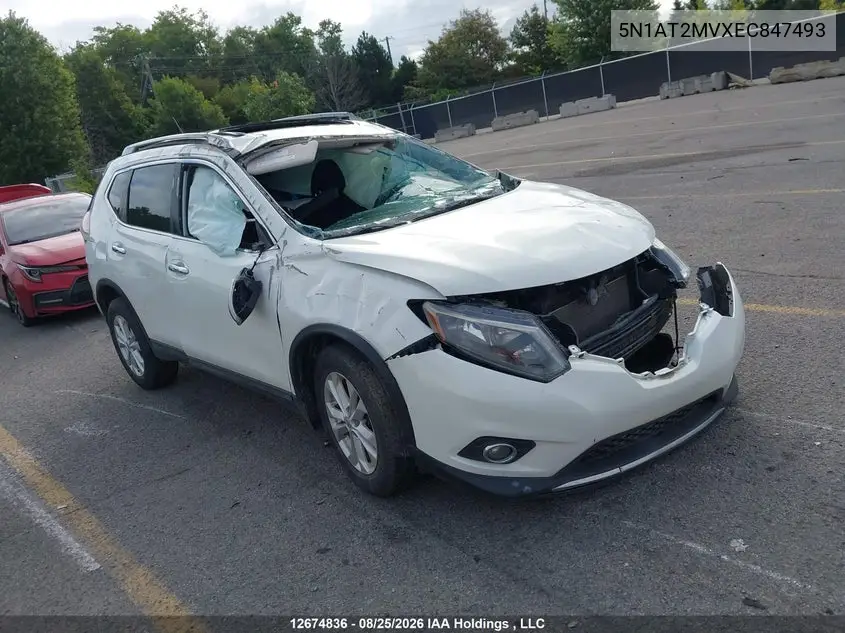 NISSAN ROGUE 2014, VIN 5N1AT2MVXEC847493