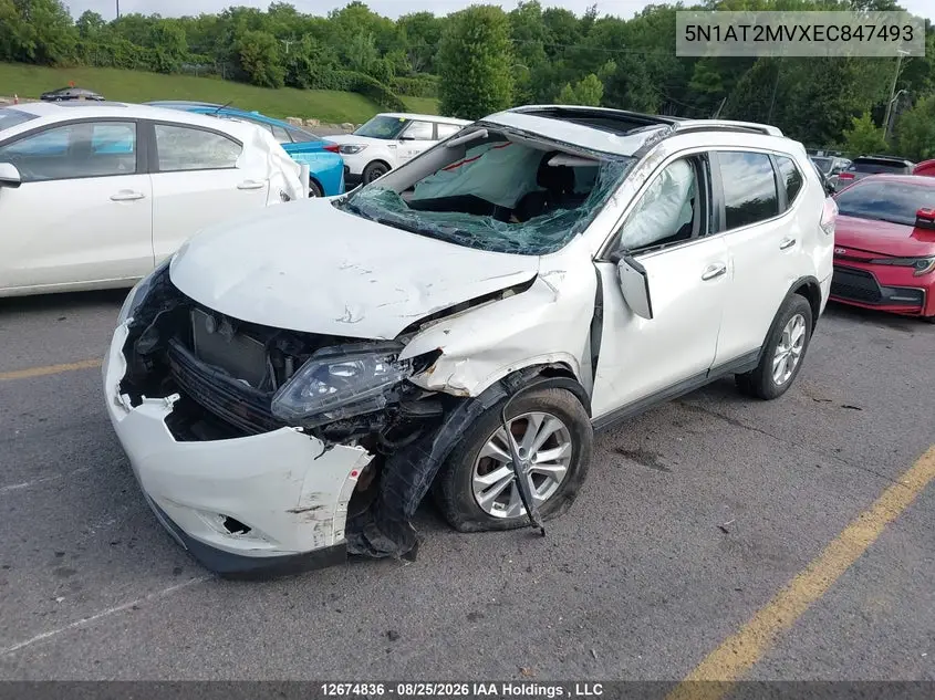 2014 NISSAN ROGUE VIN 5N1AT2MVXEC847493 — фото 2