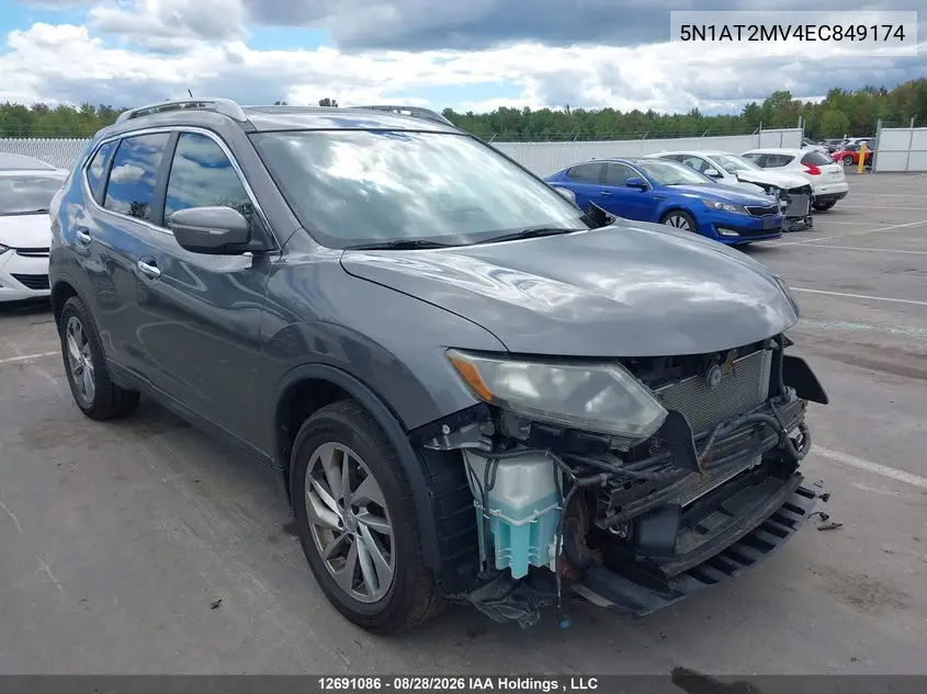 NISSAN ROGUE 2014, VIN 5N1AT2MV4EC849174