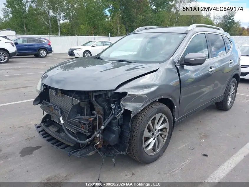 2014 NISSAN ROGUE VIN 5N1AT2MV4EC849174 — фото 2