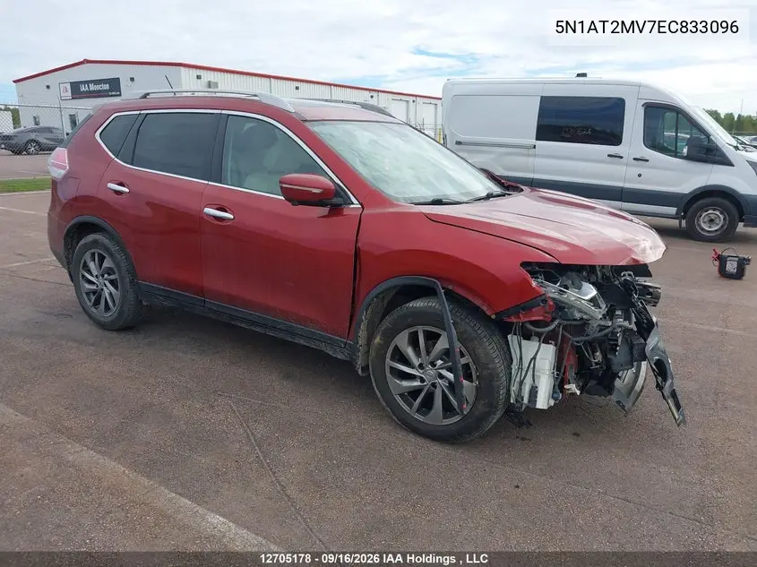 NISSAN ROGUE 2014, VIN 5N1AT2MV7EC833096