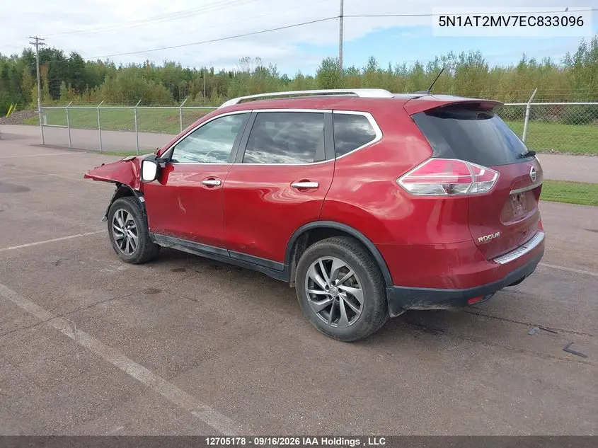 2014 NISSAN ROGUE VIN 5N1AT2MV7EC833096 — фото 3