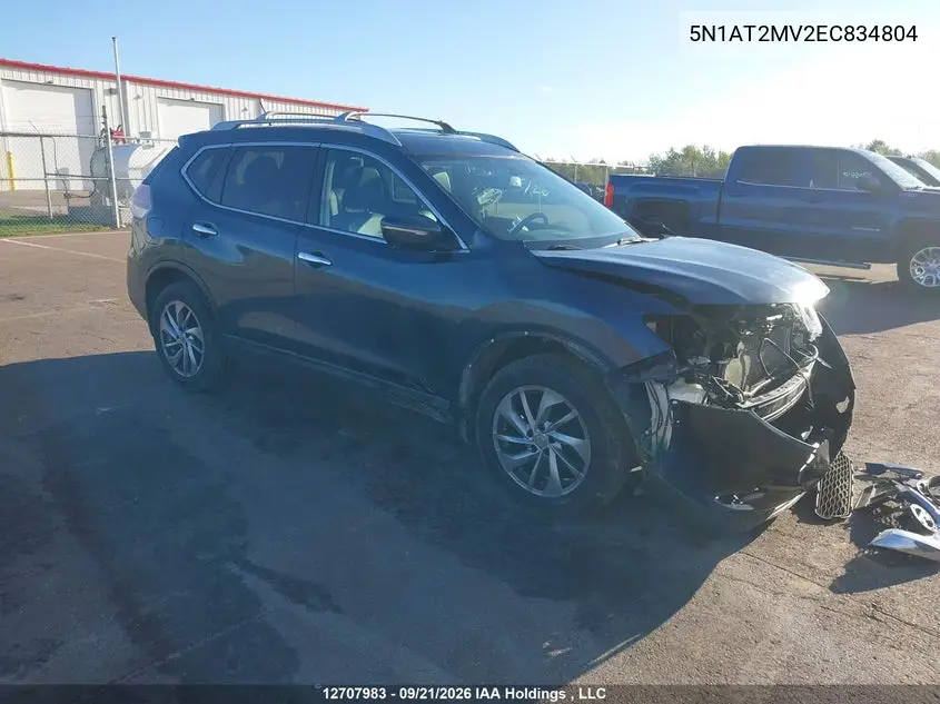 NISSAN ROGUE 2014, VIN 5N1AT2MV2EC834804