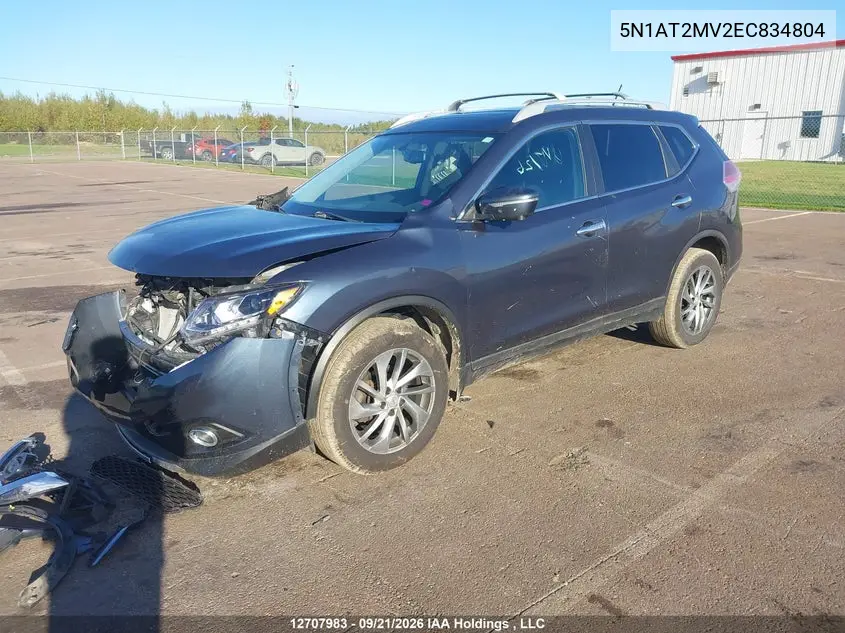 2014 NISSAN ROGUE VIN 5N1AT2MV2EC834804 — фото 2