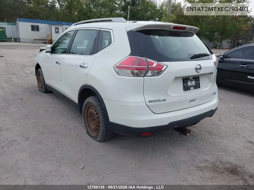 2014 NISSAN ROGUE VIN 5N1AT2MTXEC793403 — фото 3