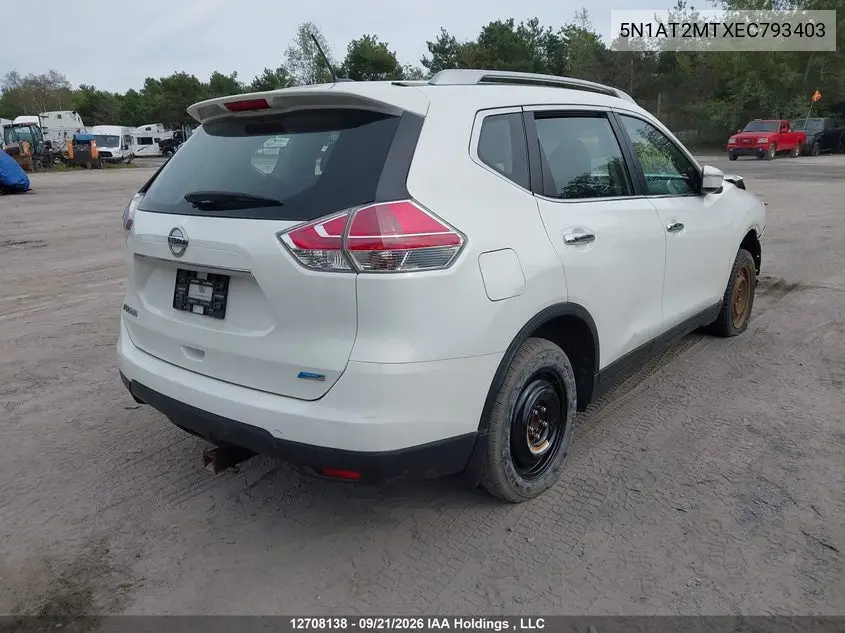 2014 NISSAN ROGUE VIN 5N1AT2MTXEC793403 — фото 4