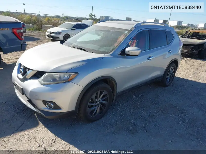 2014 NISSAN ROGUE VIN 5N1AT2MT1EC838440 — фото 2