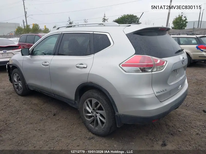 2014 NISSAN ROGUE VIN 5N1AT2MV3EC830115 — фото 3