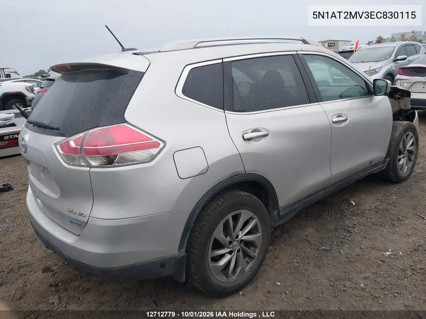 2014 NISSAN ROGUE VIN 5N1AT2MV3EC830115 — фото 4