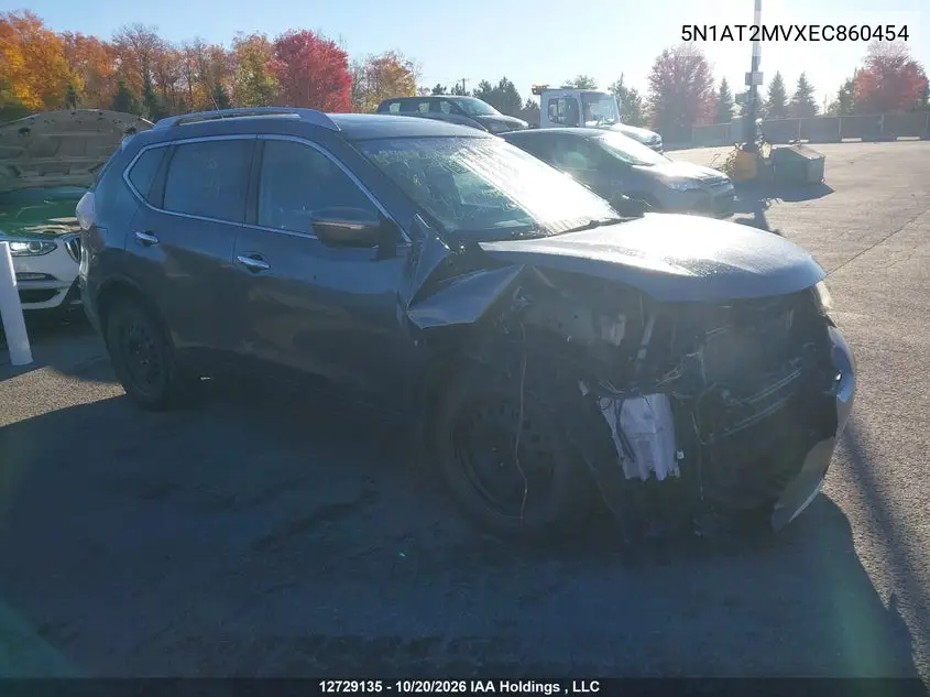 NISSAN ROGUE 2014, VIN 5N1AT2MVXEC860454