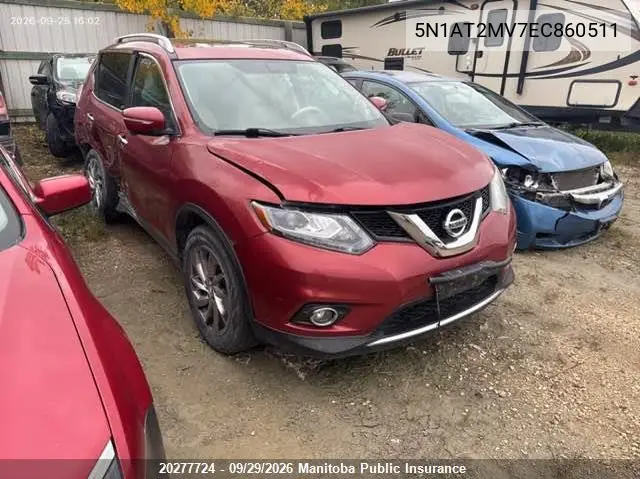 NISSAN ROGUE 2014, VIN 5N1AT2MV7EC860511