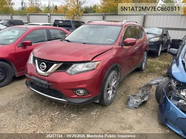 2014 NISSAN ROGUE VIN 5N1AT2MV7EC860511 — фото 2