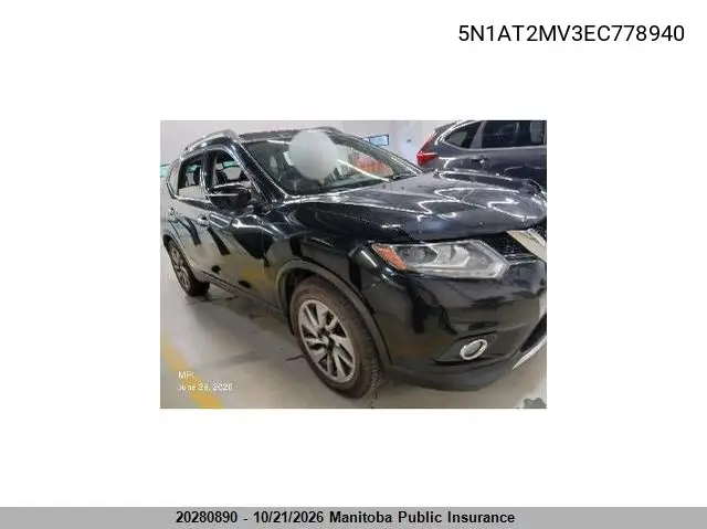 NISSAN ROGUE 2014, VIN 5N1AT2MV3EC778940
