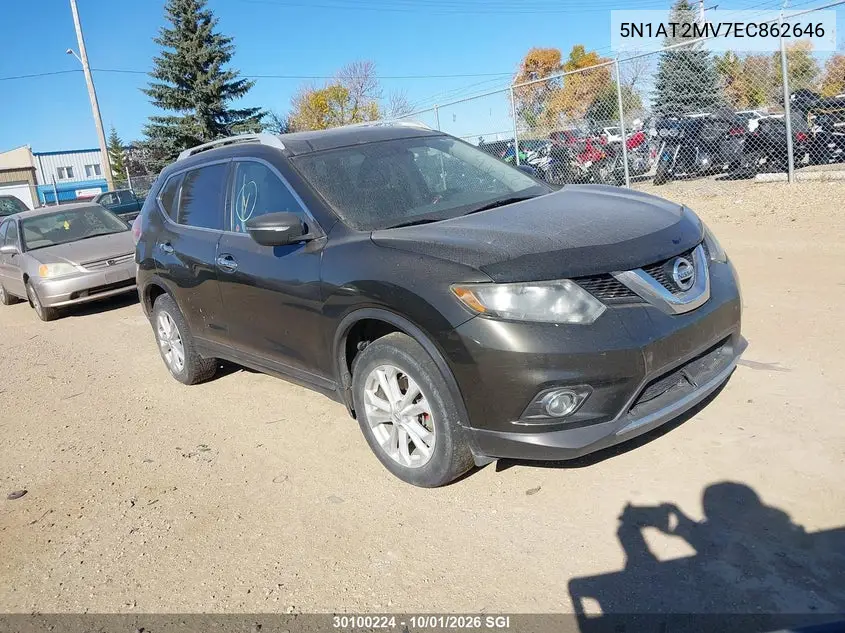 NISSAN ROGUE 2014, VIN 5N1AT2MV7EC862646