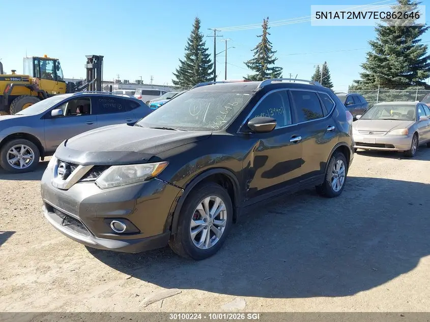 2014 NISSAN ROGUE VIN 5N1AT2MV7EC862646 — фото 2