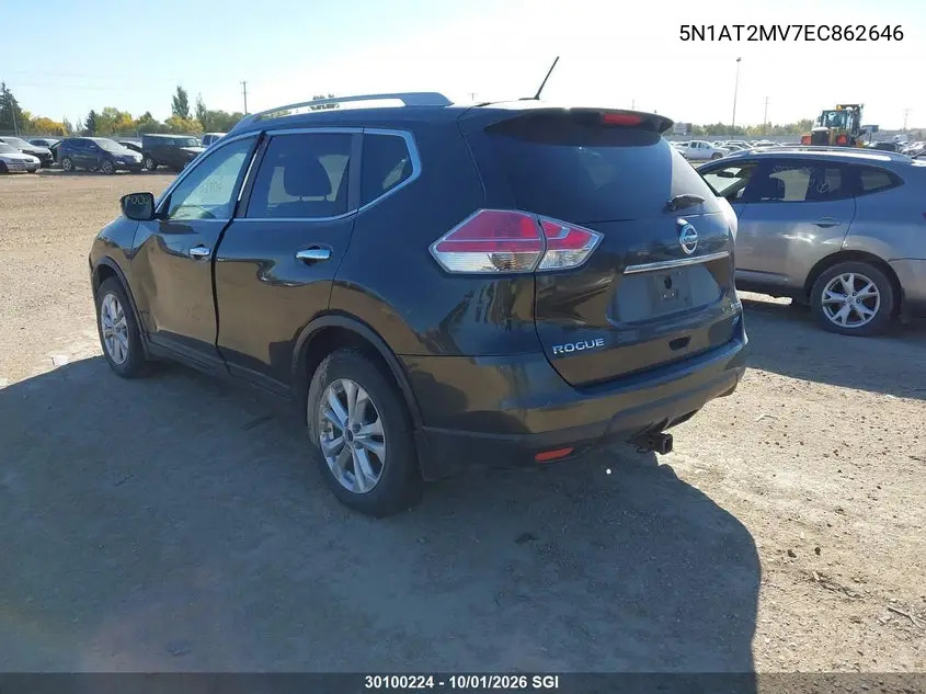 2014 NISSAN ROGUE VIN 5N1AT2MV7EC862646 — фото 3