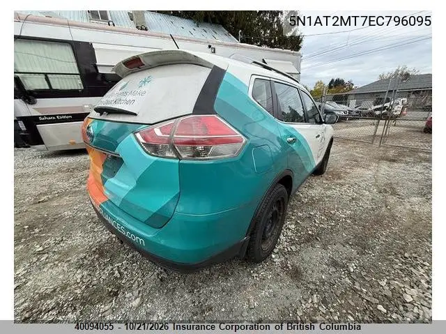 2014 NISSAN ROGUE VIN 5N1AT2MT7EC796095 — фото 4