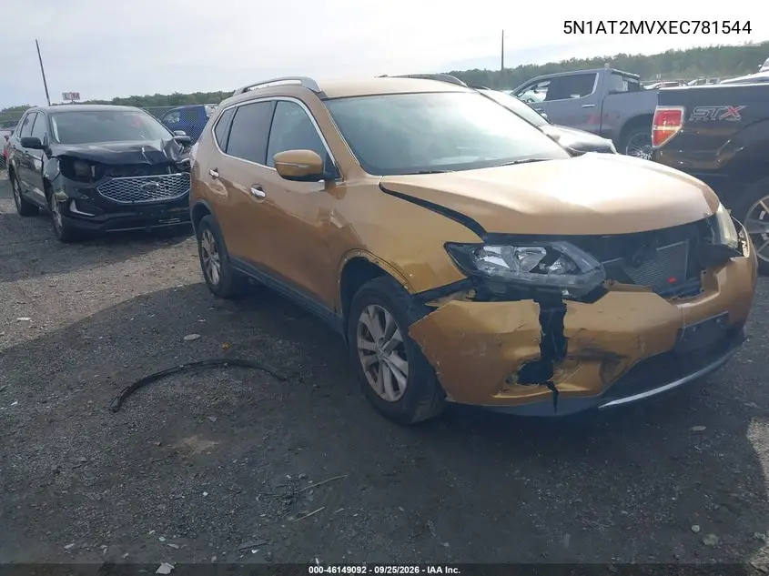 NISSAN ROGUE 2014, VIN 5N1AT2MVXEC781544