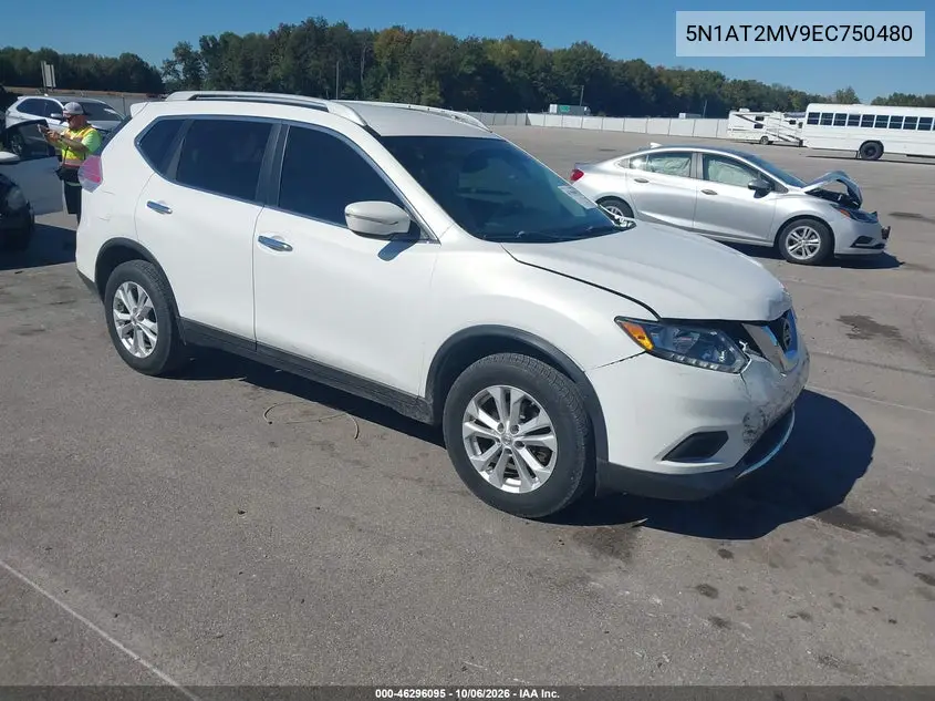 NISSAN ROGUE 2014, VIN 5N1AT2MV9EC750480