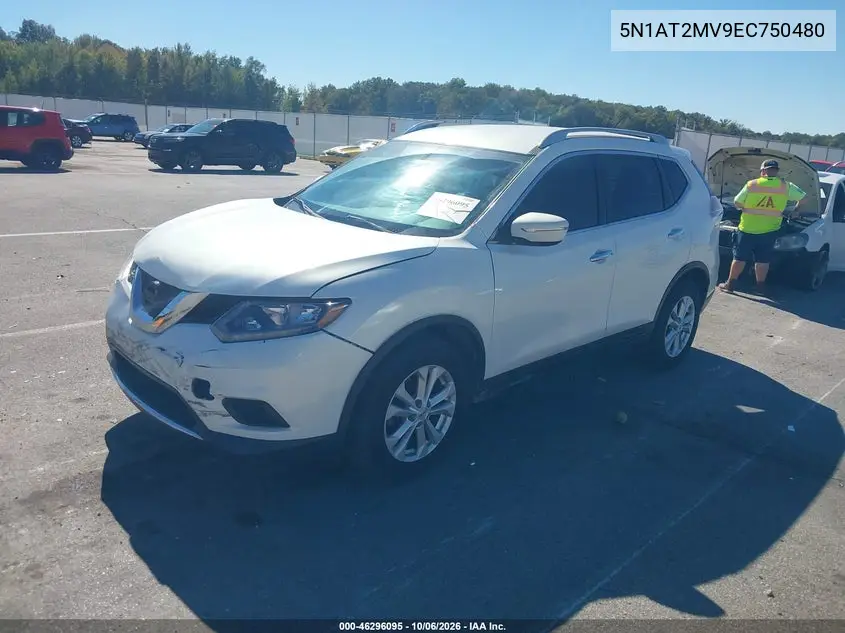 2014 NISSAN ROGUE VIN 5N1AT2MV9EC750480 — фото 2