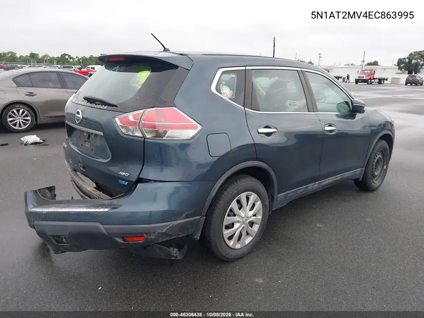 2014 NISSAN ROGUE VIN 5N1AT2MV4EC863995 — фото 4