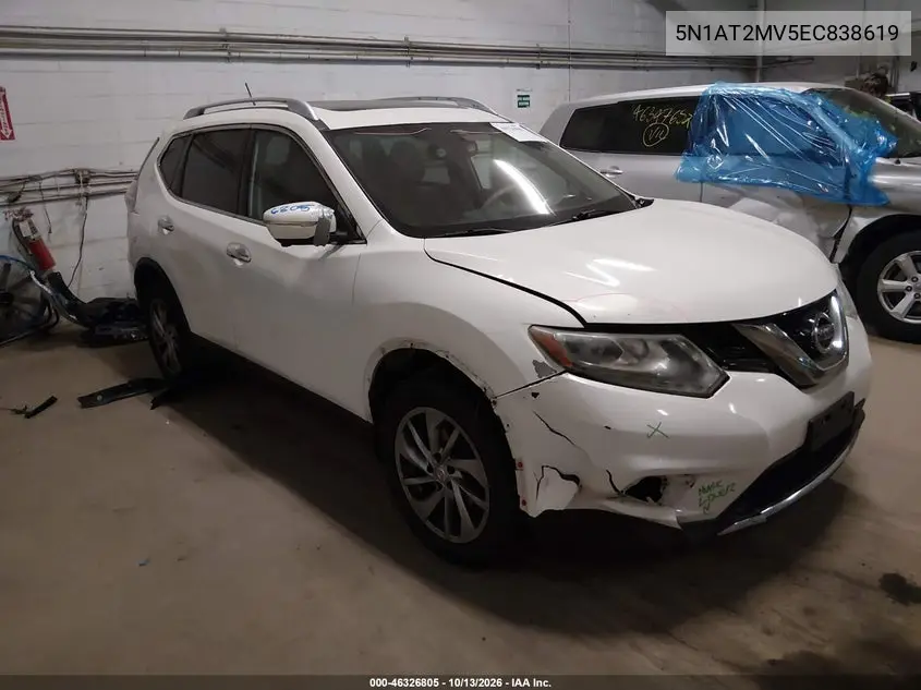 NISSAN ROGUE 2014, VIN 5N1AT2MV5EC838619