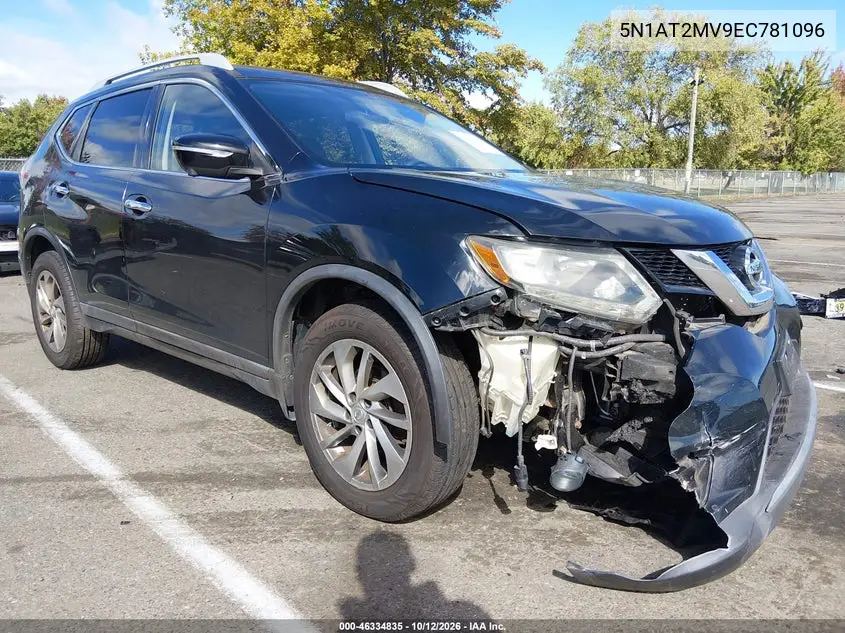 NISSAN ROGUE 2014, VIN 5N1AT2MV9EC781096