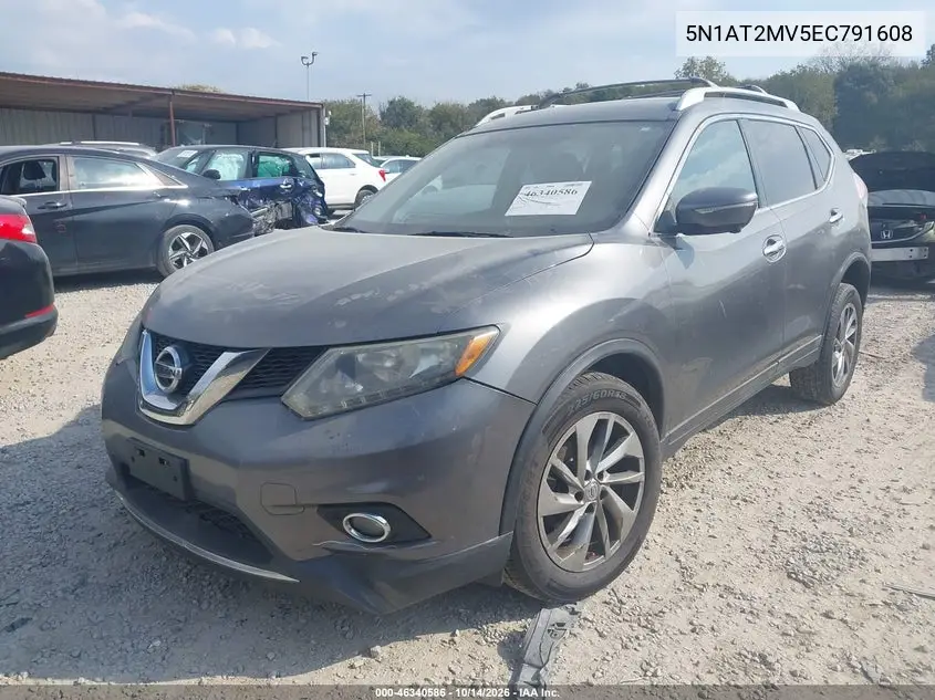 2014 NISSAN ROGUE VIN 5N1AT2MV5EC791608 — фото 2